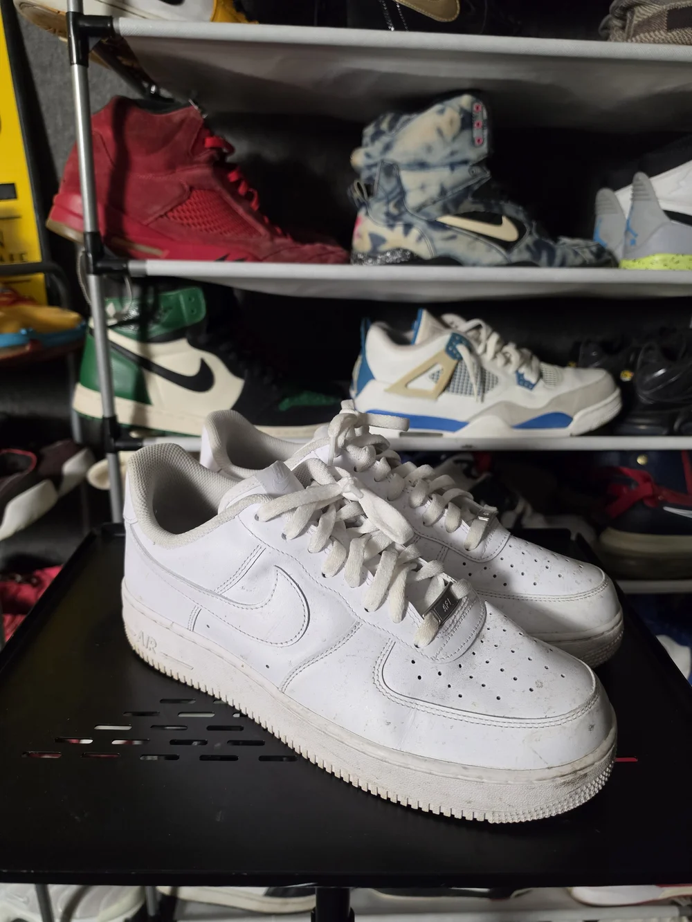 🔥 Nike AF1 Air Force One Men Size 10 White Low-Top Athletic Sneakers